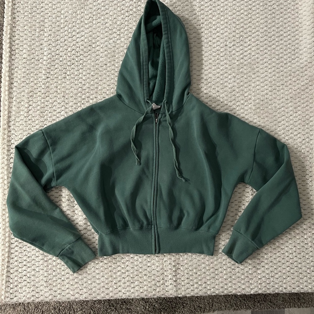 Tilly's Forest Green Zip-Up Hoodie